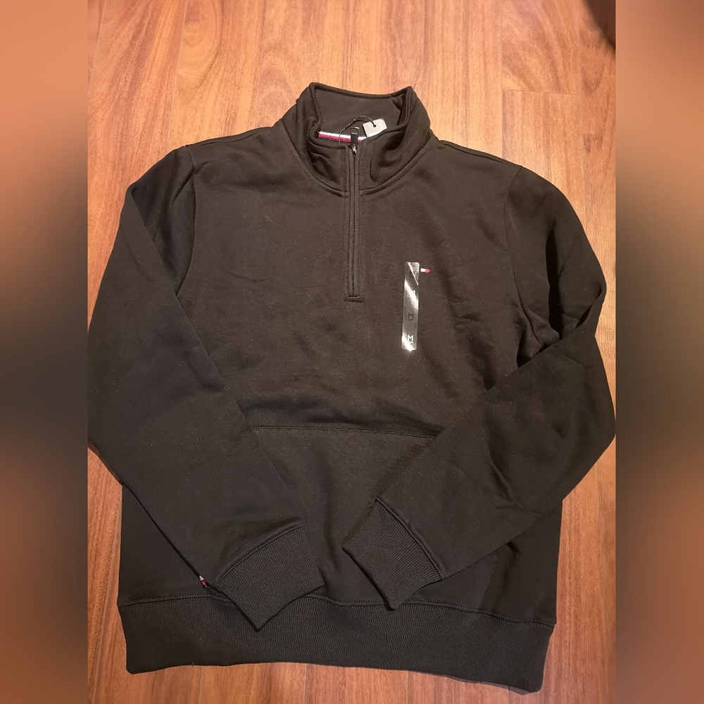 NWT Tommy Hilfiger Men's Black Half-Zip Sweater